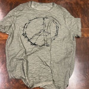 John Varvatos peace sign out of barbed wire!   Graphic Tee limited edition